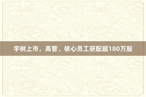 宇树上市，高管、核心员工获配超180万股