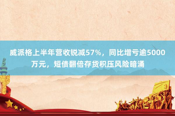 威派格上半年营收锐减57%，同比增亏逾5000万元，短债翻倍存货积压风险暗涌
