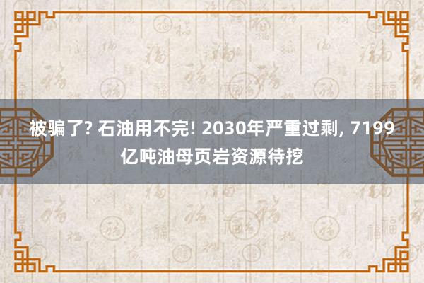 被骗了? 石油用不完! 2030年严重过剩, 7199亿吨油母页岩资源待挖