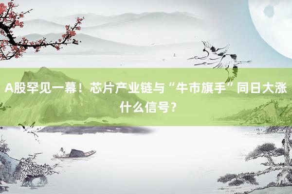 A股罕见一幕！芯片产业链与“牛市旗手”同日大涨 什么信号？