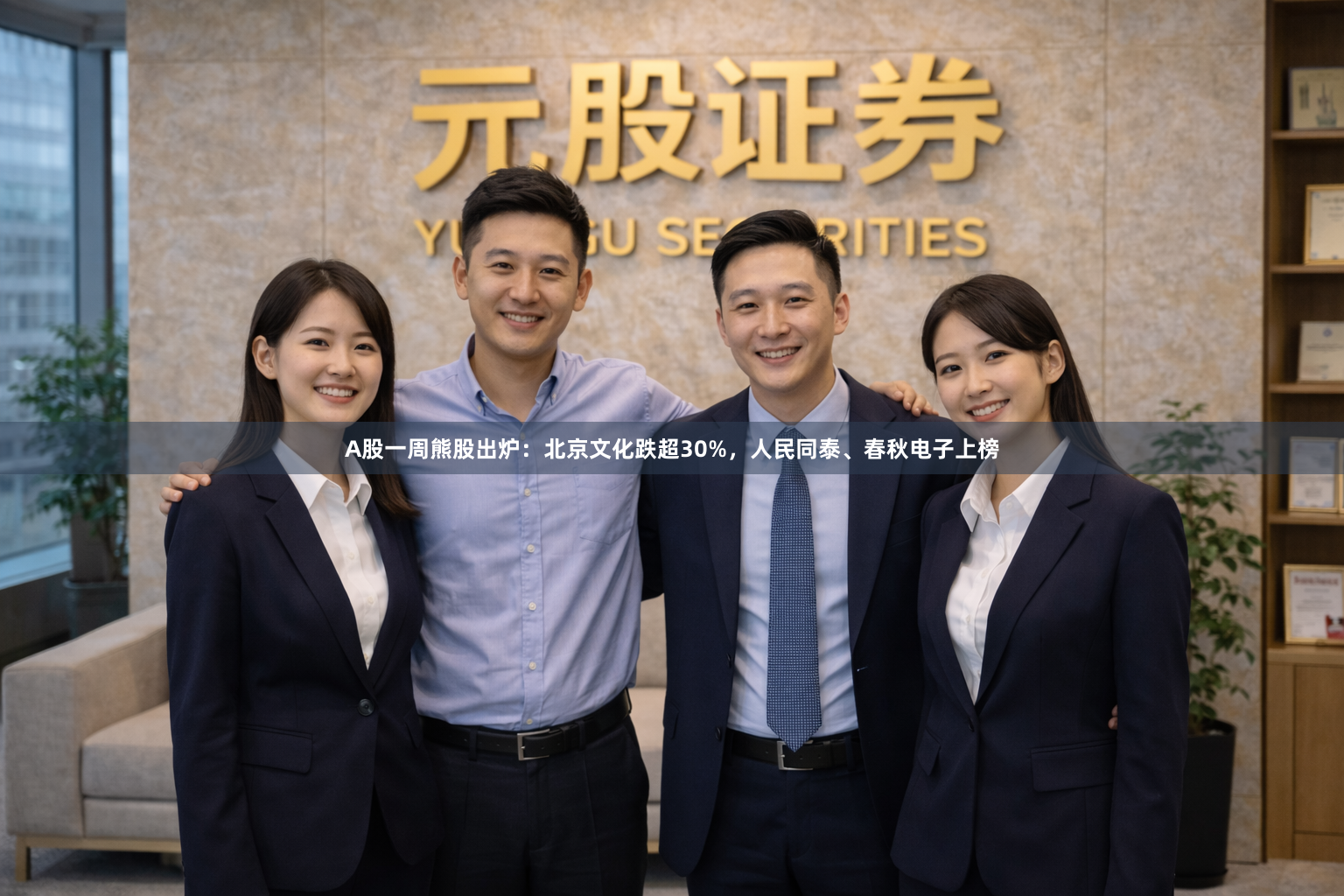 A股一周熊股出炉：北京文化跌超30%，人民同泰、春秋电子上榜