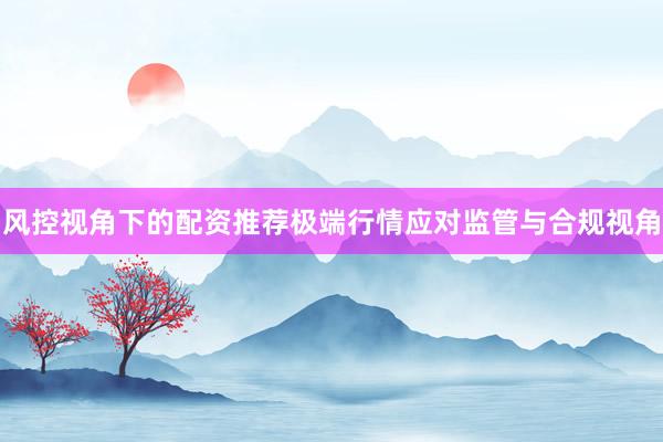 风控视角下的配资推荐极端行情应对监管与合规视角