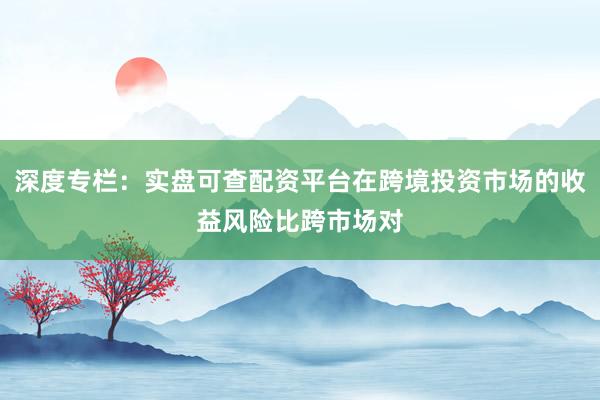 深度专栏：实盘可查配资平台在跨境投资市场的收益风险比跨市场对