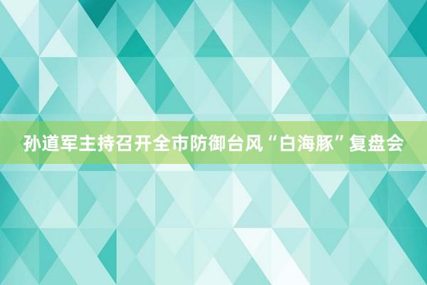 孙道军主持召开全市防御台风“白海豚”复盘会