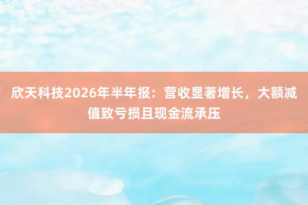 欣天科技2026年半年报：营收显著增长，大额减值致亏损且现金流承压