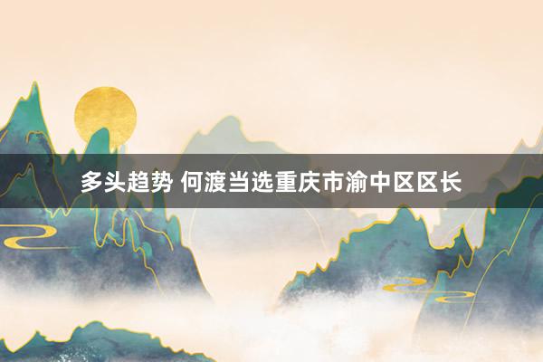多头趋势 何渡当选重庆市渝中区区长